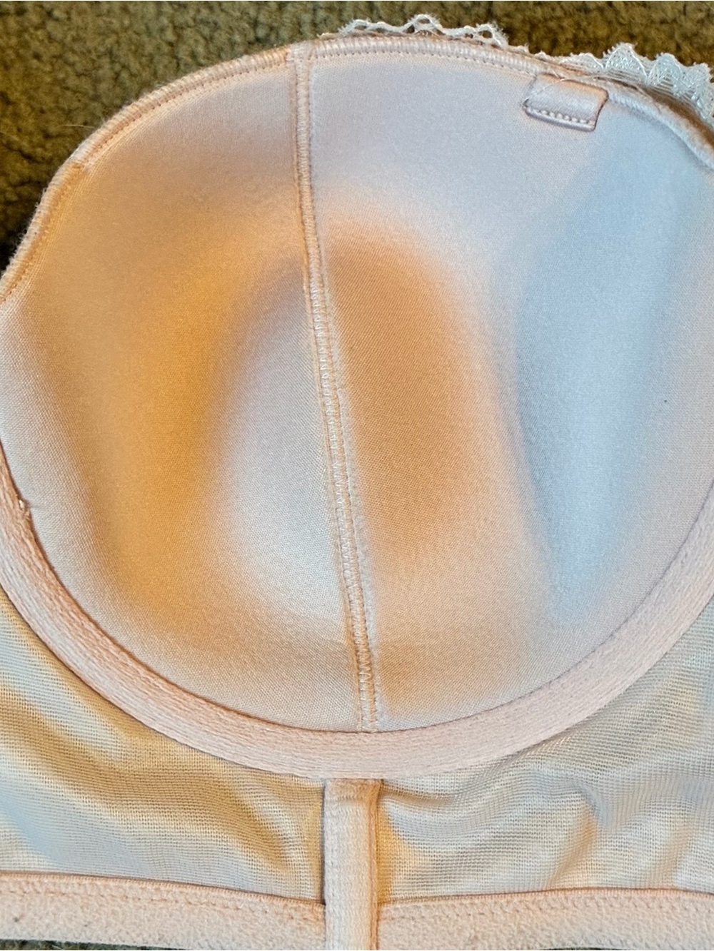 Victoria’s Secret Dream Angels Lined Bandeau Bra Size 34DD Corset Missing Straps - Picture 6 of 12